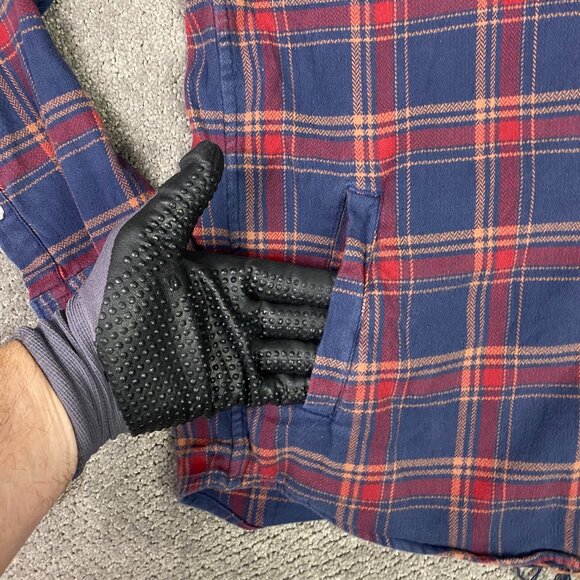 Criquet Flannel Pearl Snap Shirt Jacket Shacket Heavyweight Men's XL Plaid Red - Picture 3 of 13